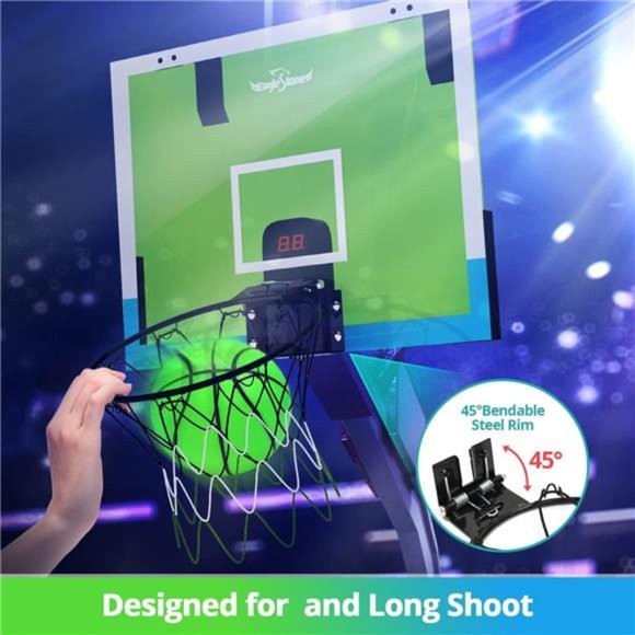 Indoor Basketball Hoop Mini Basketball Hoop Over The Door Electronic Scoreboard - Picture 6 of 6